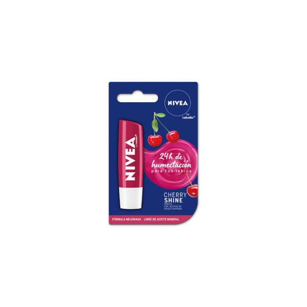 NIVEA LIPS LABELLO CHERRY SHINE FPS 10  4.8 GRS - Image 1