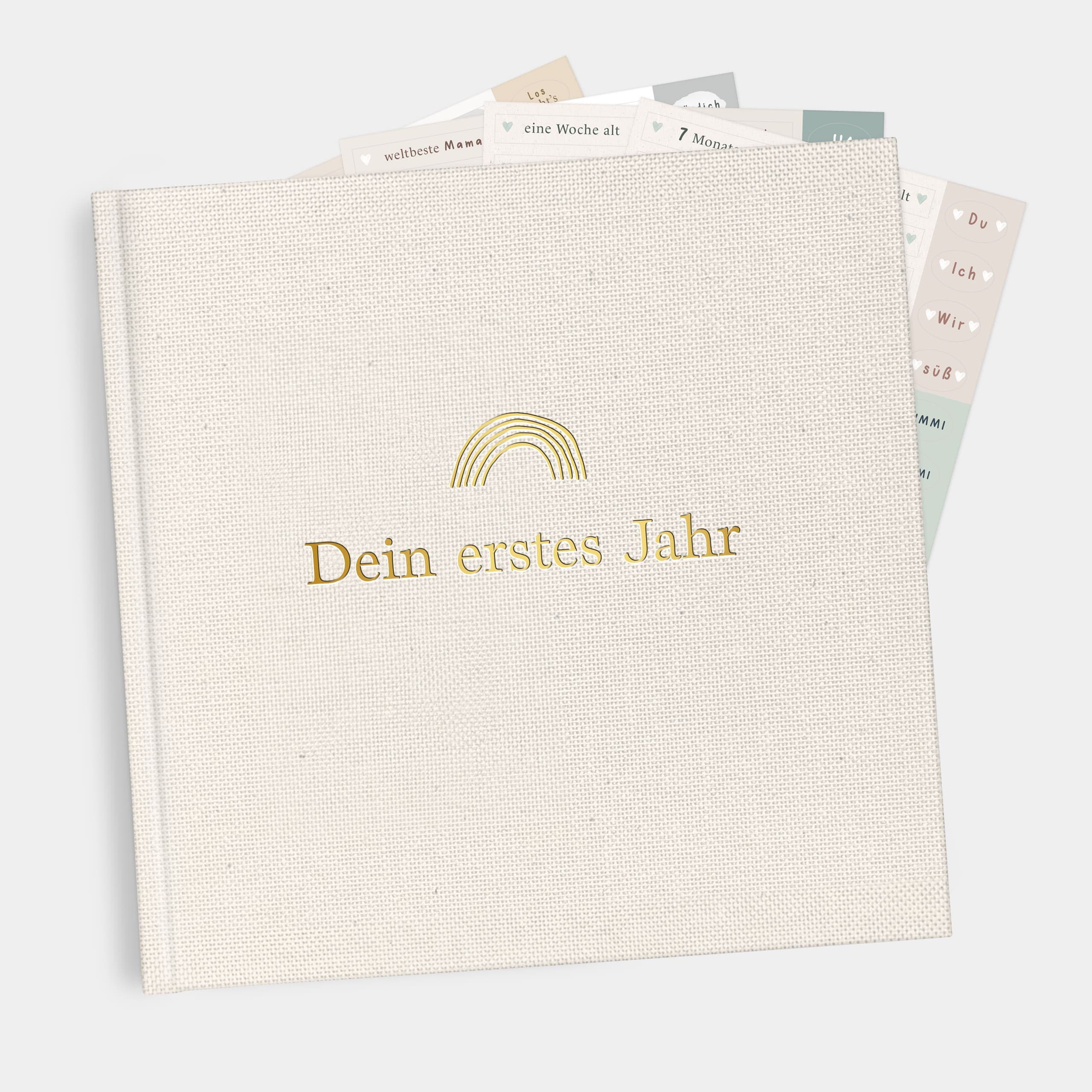 Neu: Babytagebuch mit Leinen-Einband