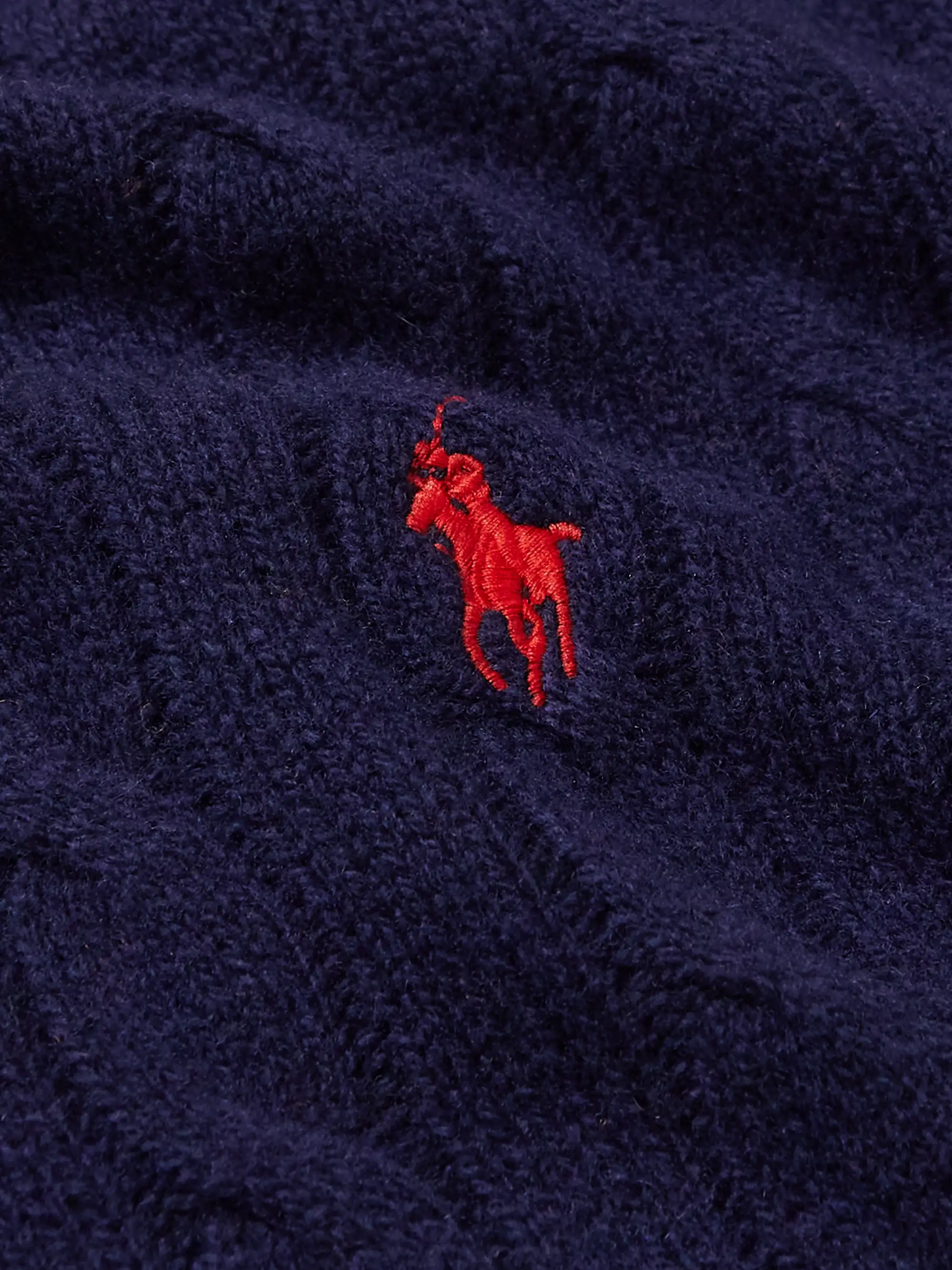 Pullover in misto lana e cashmere a trecce - navy - XS thumbnail 5
