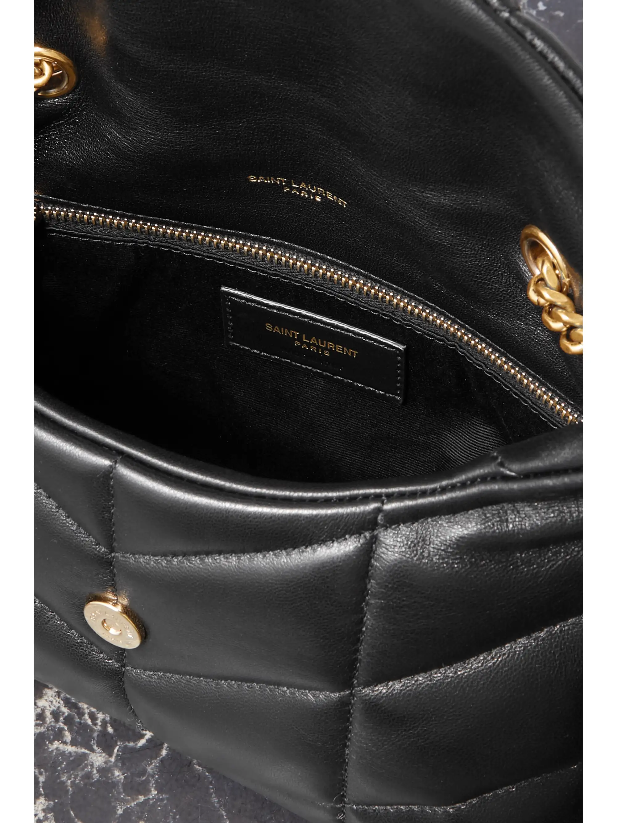 Sac porté épaule en cuir à surpiqûres Puffer Toy - noir - Taille unique thumbnail 5