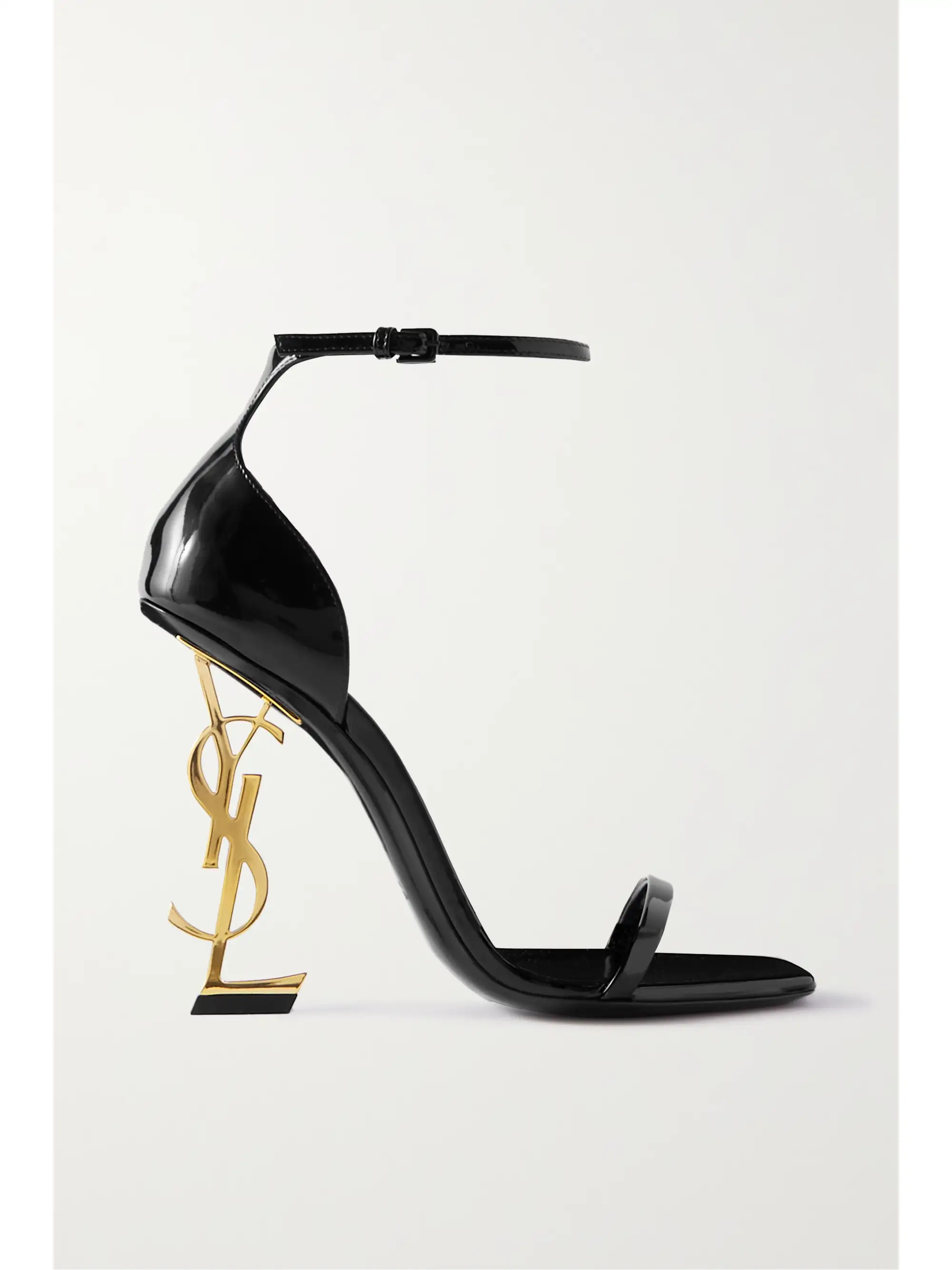 Opyum embellished patent-leather sandals - black - IT34.5 - Image 1