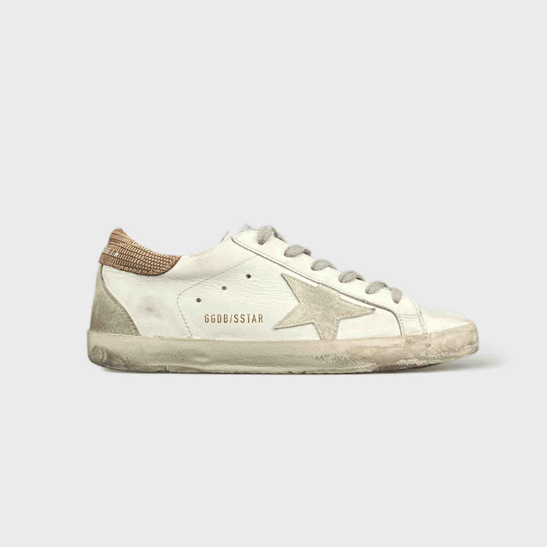 Golden Goose - Super Star - Blanc / Marron - Pointure : 37 - Image 1