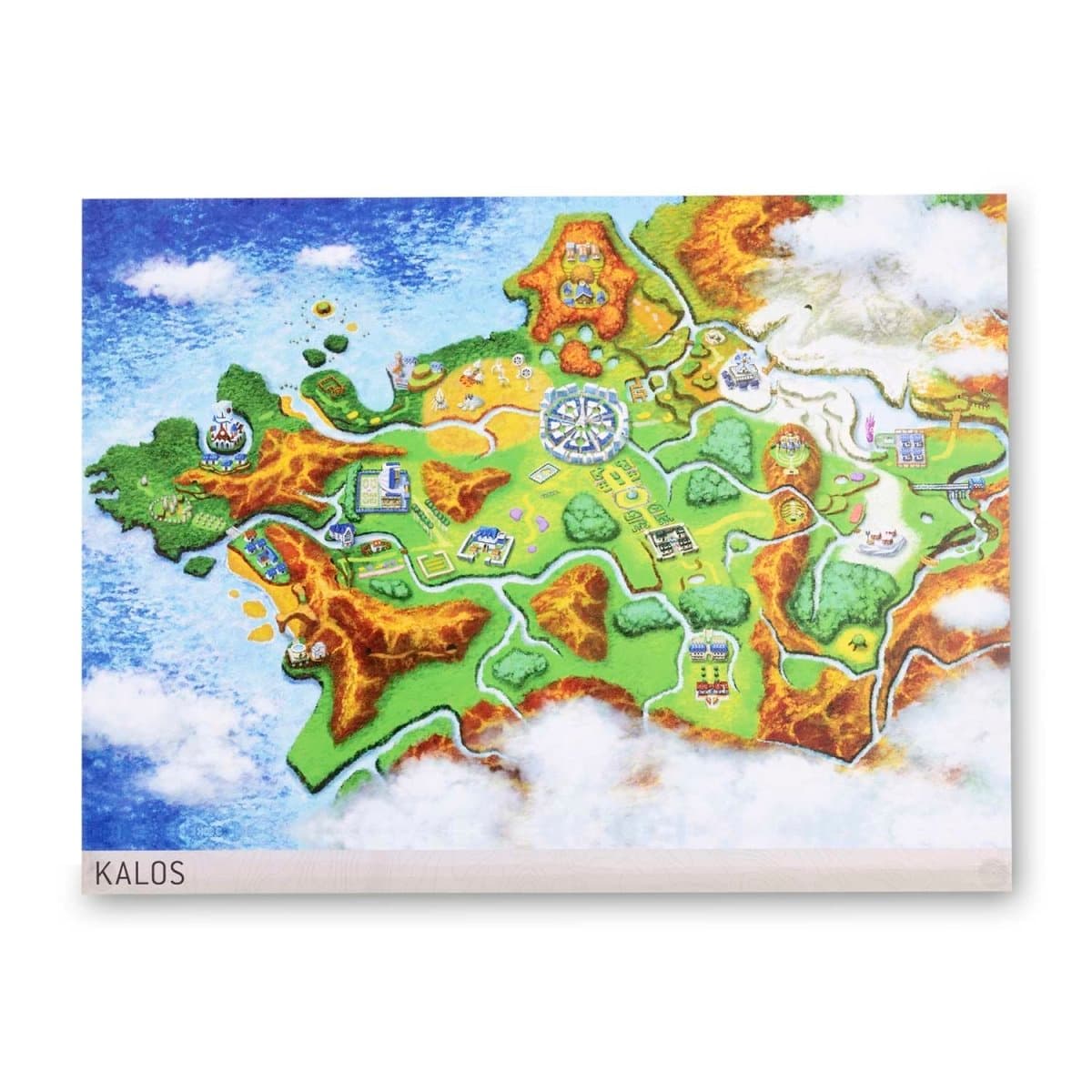 Kalos Pokémon Region Maps Poster - Image 1