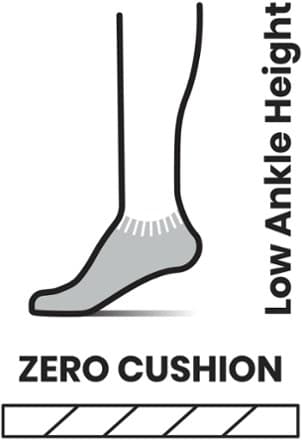 Performance Run Zero Cushion Low Ankle Socks - Women's - White - L thumbnail 2