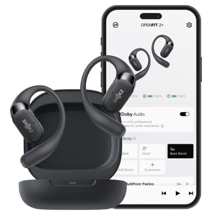 OpenFit 2+ Open-Ear Wireless Earbuds - Black thumbnail 5