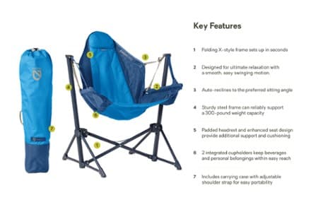 Stargaze Evo-X Folding Reclining Camp Chair - Ombre Blue thumbnail 12