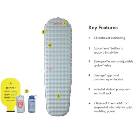Tensor All-Season Ultralight Insulated Sleeping Pad - Blade/Spicy Orange - Regular Wide thumbnail 14