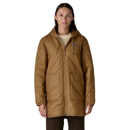 Diamond Quilted Insulated Parka - Women's - Deer Brown - M thumbnail 2