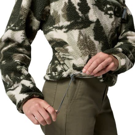 Helvetia II Cropped Half-Snap Fleece Pullover - Women's - Stone Green/Frost Day - S thumbnail 6