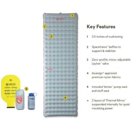 Tensor All-Season Ultralight Insulated Sleeping Pad - Blade/Spicy Orange - Regular Wide thumbnail 17