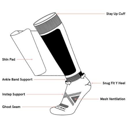 Shred Targeted Cushion Snow Socks - Smoke Pearl - L thumbnail 2