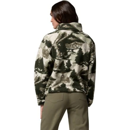 Helvetia II Cropped Half-Snap Fleece Pullover - Women's - Stone Green/Frost Day - S - Image 1