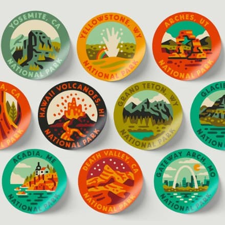 National Park Sticker Bottle - 32 fl. oz. - Pine thumbnail 3