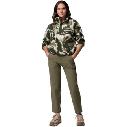 Helvetia II Cropped Half-Snap Fleece Pullover - Women's - Stone Green/Frost Day - S thumbnail 3
