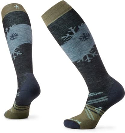 Ski Full Cushion Snowpocalypse Over The Calf Socks - Women's - Charcoal - M - Image 1