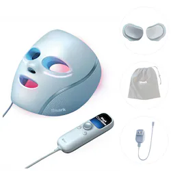CryoGlow™ Cooling + LED Face Mask & Facial Glo Skin Tool - Blue - Image 1
