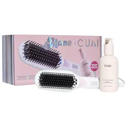 Mane x OUAI Anti-Frizz Heated Straightening Brush Hair Value Set - Image 1