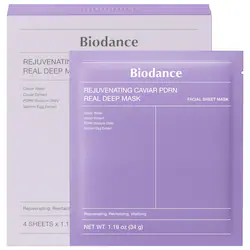 Rejuvenating Caviar PDRN Real Deep Mask - 4 Pack for Natural Skin Renewal & Firming - Image 1