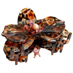 Medium Orchid Hair Claw Clip in Leopard - Image 1