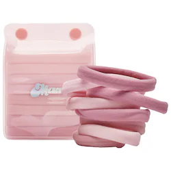 Pink Pastel Fabric Hair Ties - Image 1