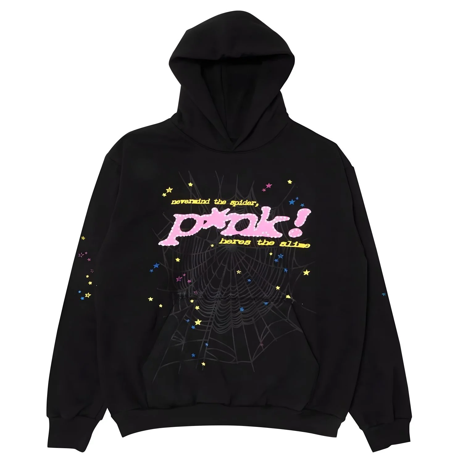 Sp5der P*NK Hoodie Black | SpiderHoodie.org - Image 1