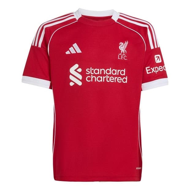 adidas Liverpool Home Shirt 2025 2026 Juniors - Image 1