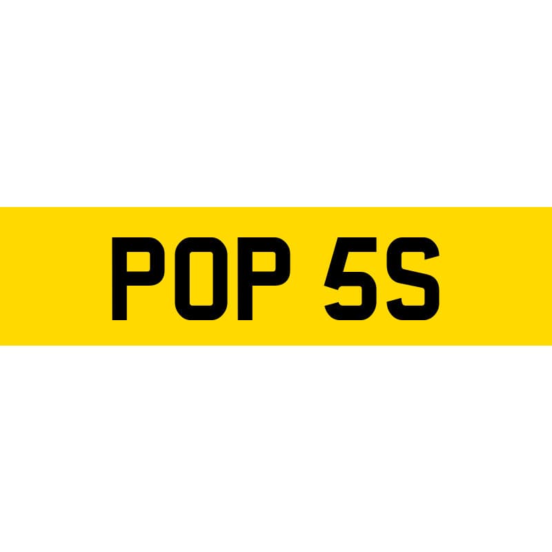 POP 5S Private Number Plate - Image 1