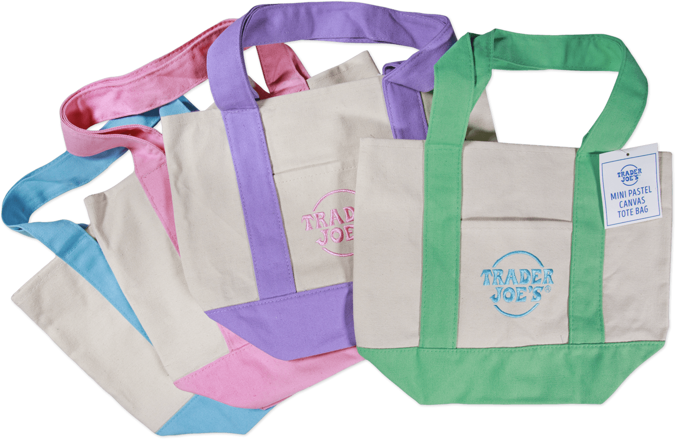 Mini Pastel Canvas Tote Bags