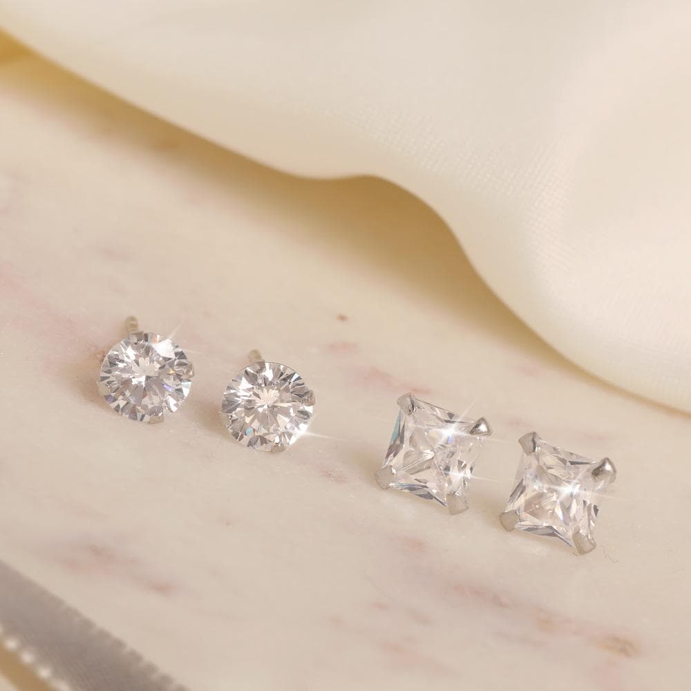 Silver Earrings Set of 2 Pairs thumbnail 3