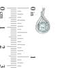 Aquamarine and Lab-Created White Sapphire Twisted Teardrop Pendant and Drop Earrings Set in Sterling Silver thumbnail 8