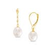 8.0-9.0mm Baroque Freshwater Cultured Pearl Drop Earrings in 14K Gold thumbnail 3