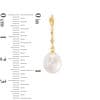 8.0-9.0mm Baroque Freshwater Cultured Pearl Drop Earrings in 14K Gold thumbnail 8