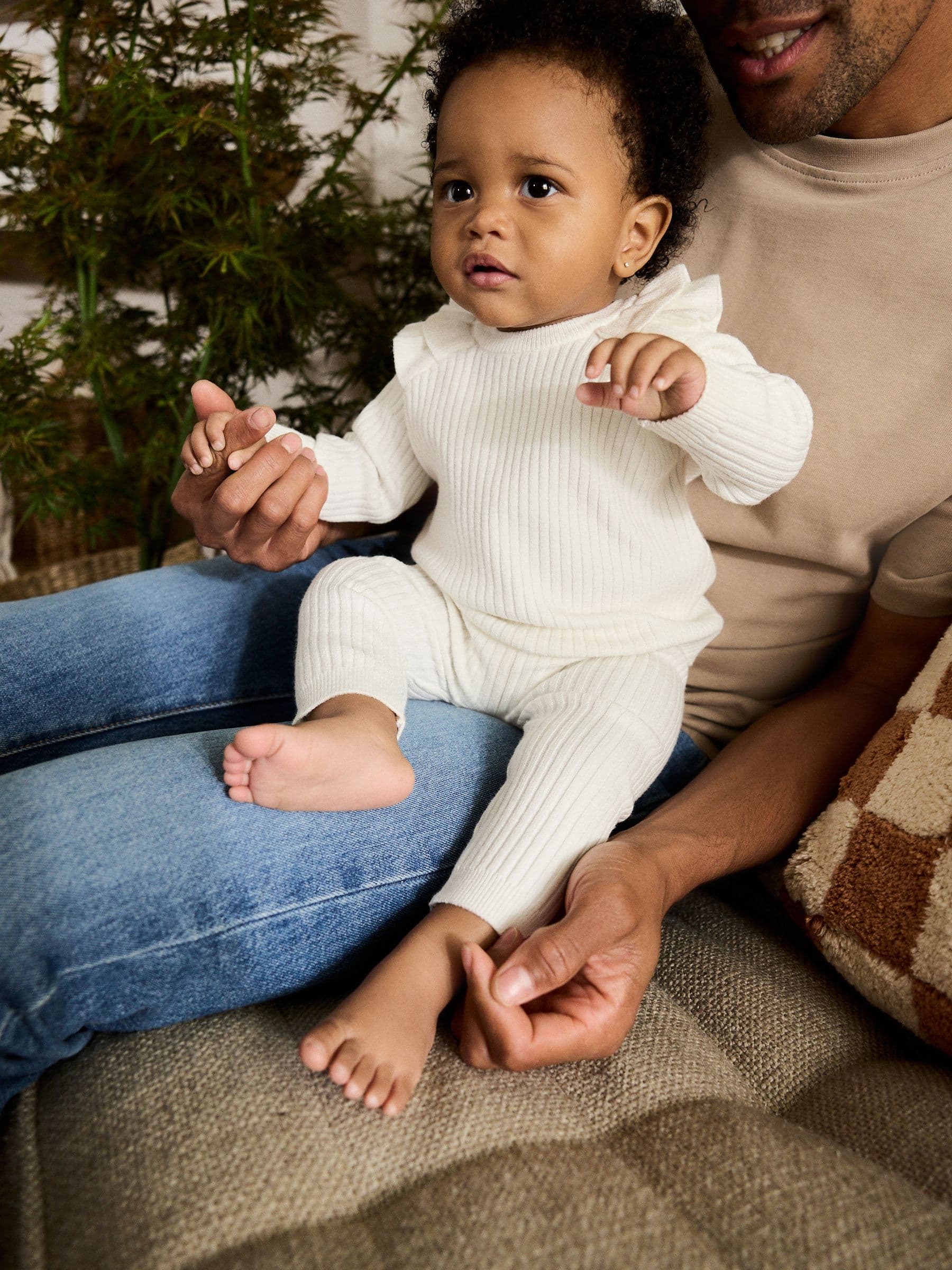 Cream Knitted Jumper and Legging 2 Piece Baby Set (0mths-3yrs) - Image 1