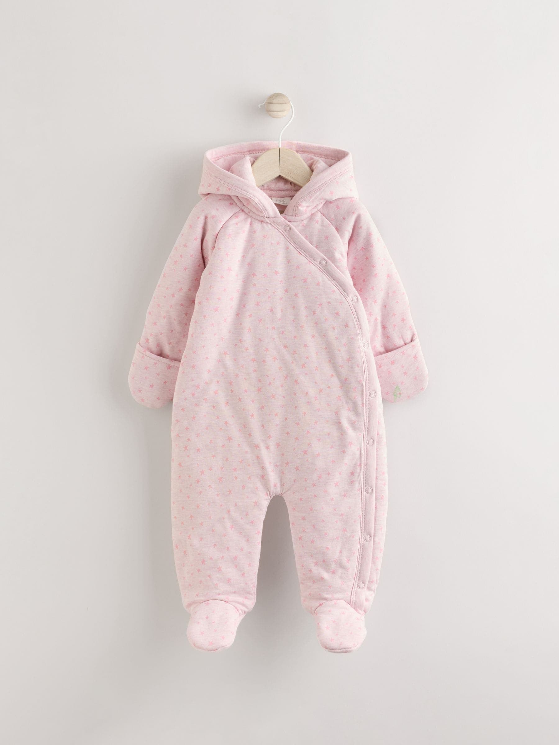 Pink Cosy Baby Jersey Wadded Wrap All-In-One (0-18mths) - Image 1