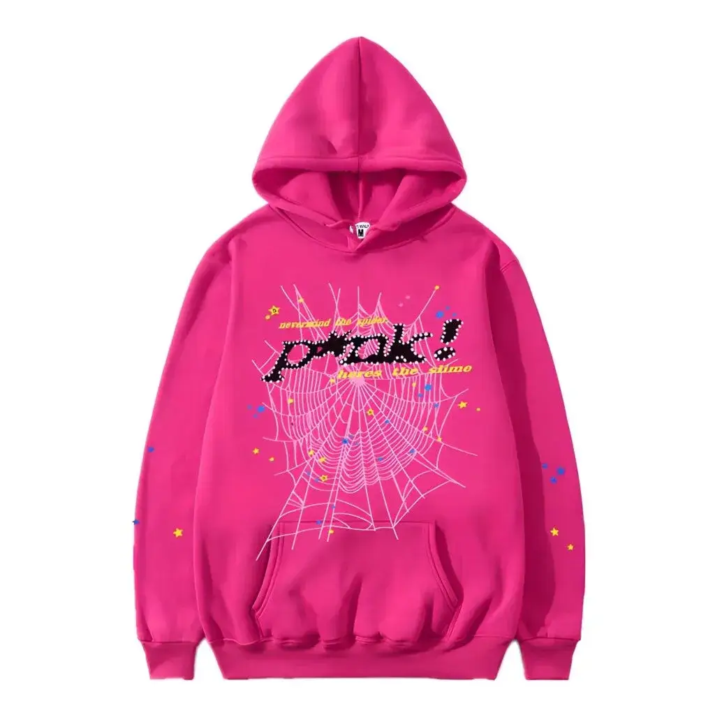 Stand Out in Style with Our Dark Pink Spider Hoodie! | Flat 50% off - Image 1