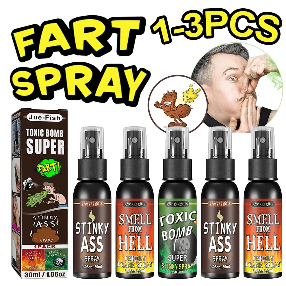 30/60ml Liquid Fart Spray Can Stink Bomb Ass-Smelly Stinky Gas Crap Gag Prank Novelties Toy Joke Halloween Gifts for Kids Adults - AliExpress - Image 1