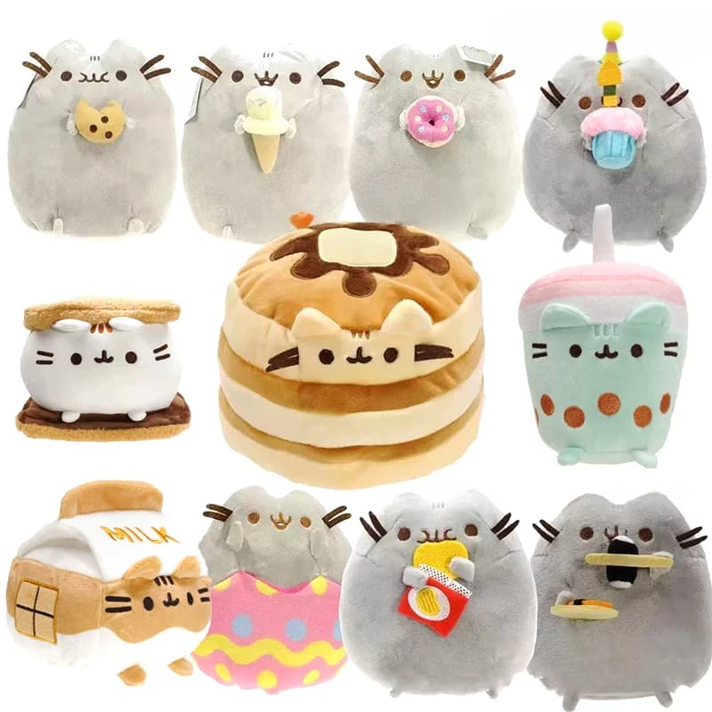 15CM Kawaii Chocolate Cookie Fat Cat Simulated Doll Plush Toy Stuffed Soft Animal White Gray Kitten Pillow Kid Girl Pet Toy Deco - AliExpress 26 - Image 1