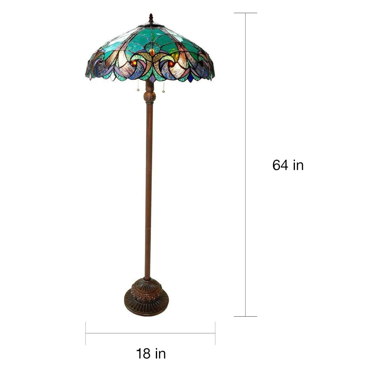 Chloe Tiffany Style Victorian Design 2-light Floor Lamp - Image 1