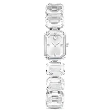 Watch, Octagon cut bracelet, White, Stainless Steel - Image 1