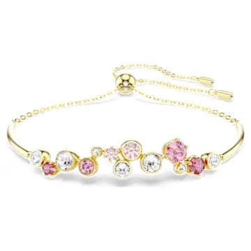 Constella bracelet, Mixed cuts, Multicoloured, Gold-tone plated - Image 1