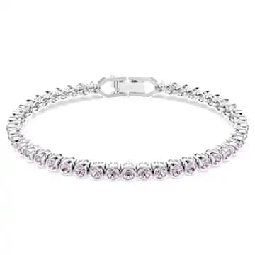 Imber Emily Tennis bracelet, Round cut, Purple, Rhodium plated - Image 1