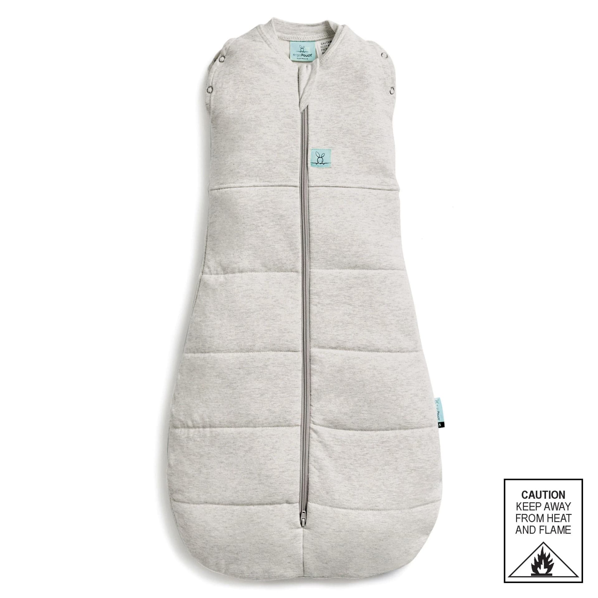 Ergopouch Cocoon Swaddle Bag 2.5 Tog Grey Marle 0-3 Months - Image 1
