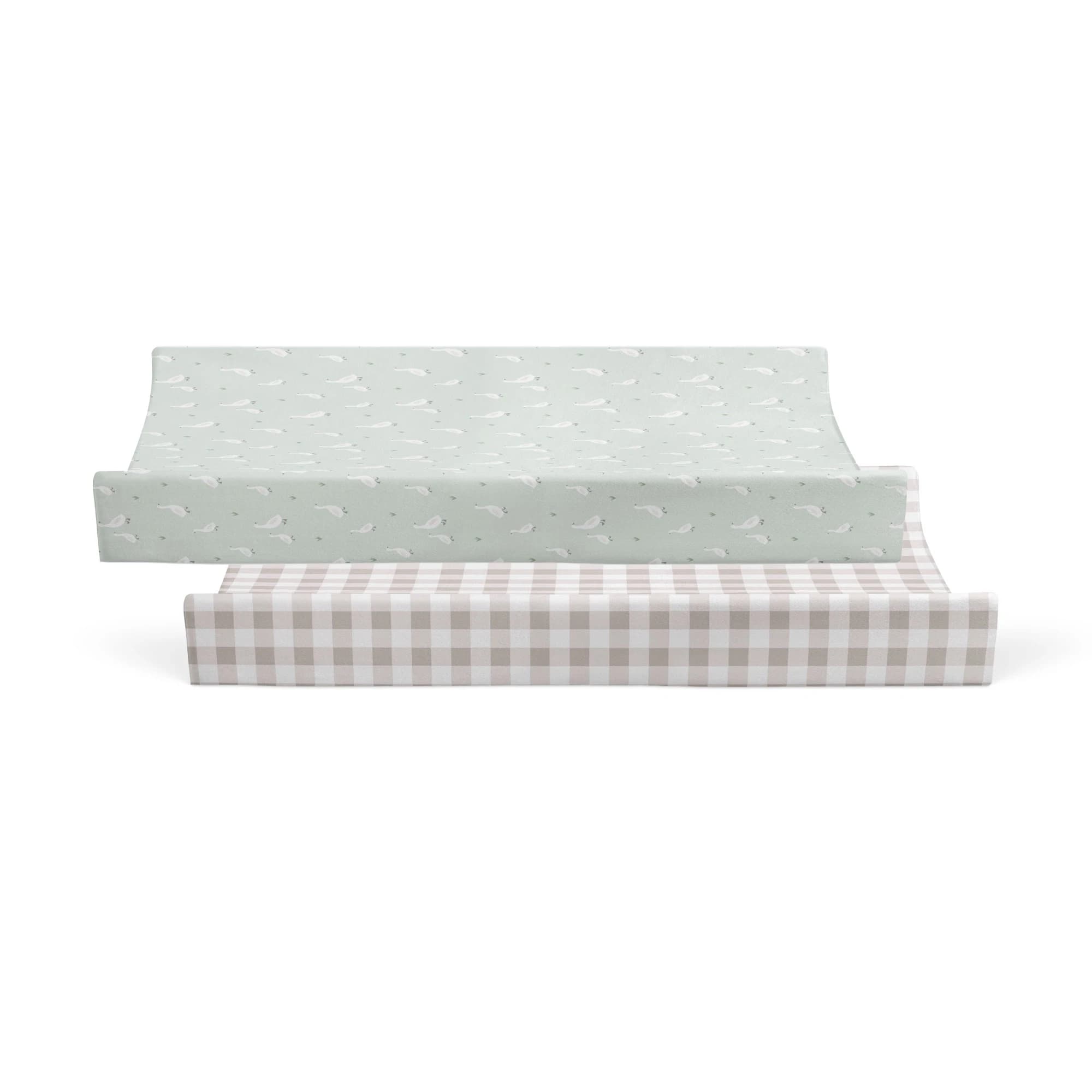 Bubba Blue 2 Pack Change Pad Cover Provincial Olive/Taupe - Image 1