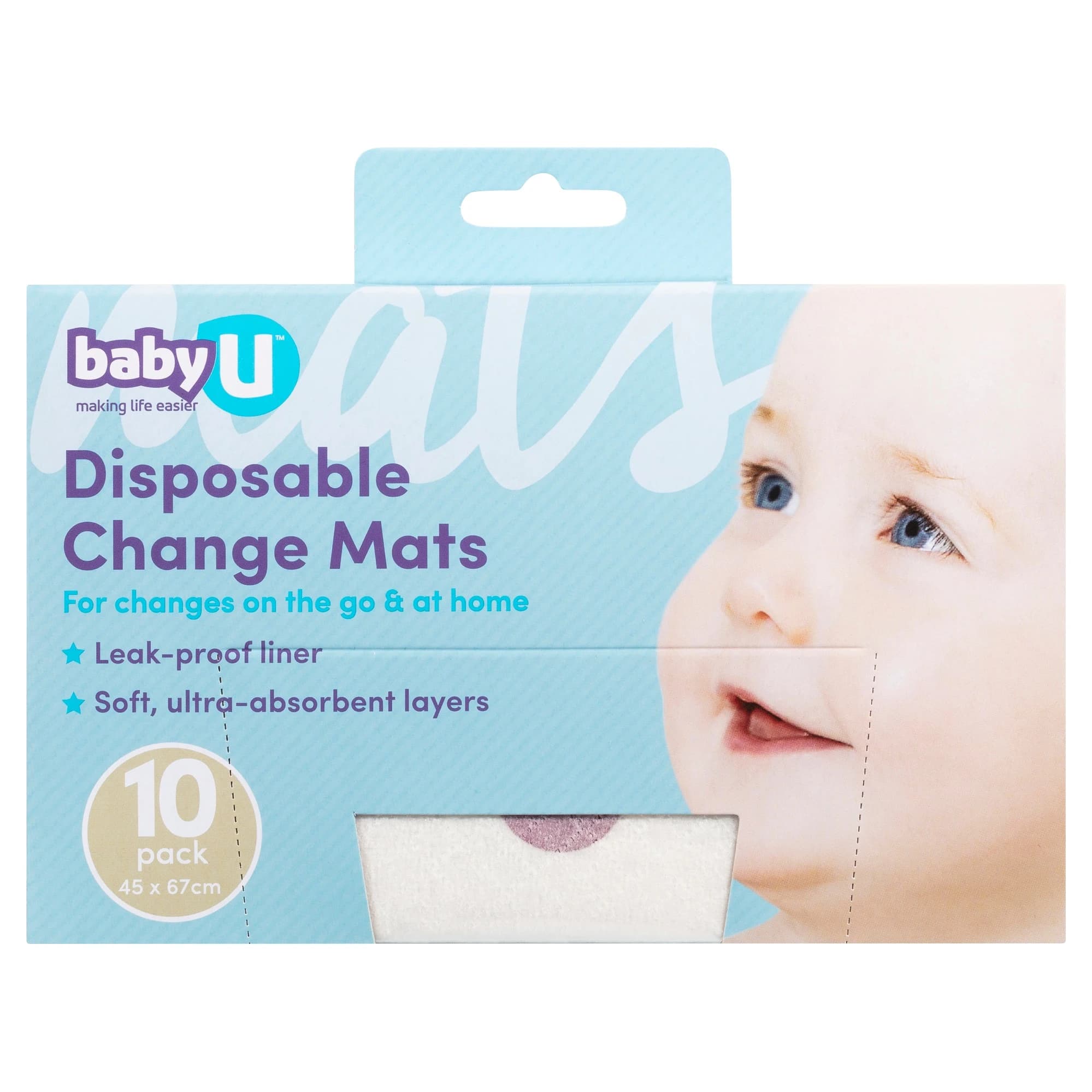 Baby U Disposable Change Mats 10 Pack - Image 1