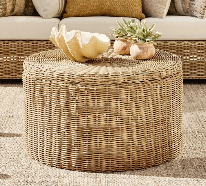 Huntington Wicker Round Coffee Table