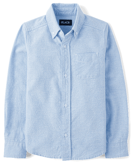 Kids Oxford Button Down Shirt - Blue