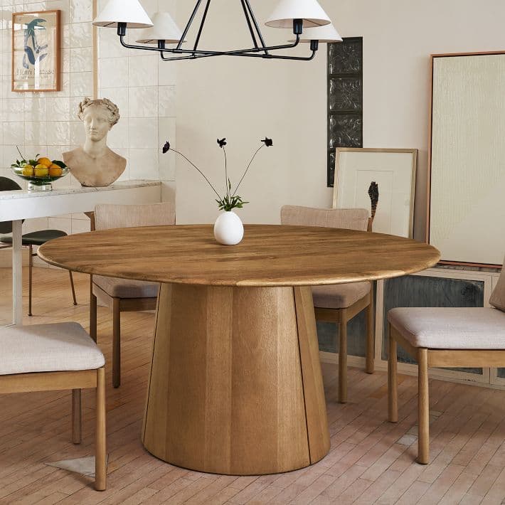 Anton Round Pedestal Dining Table (48", 60", 72") - Image 1