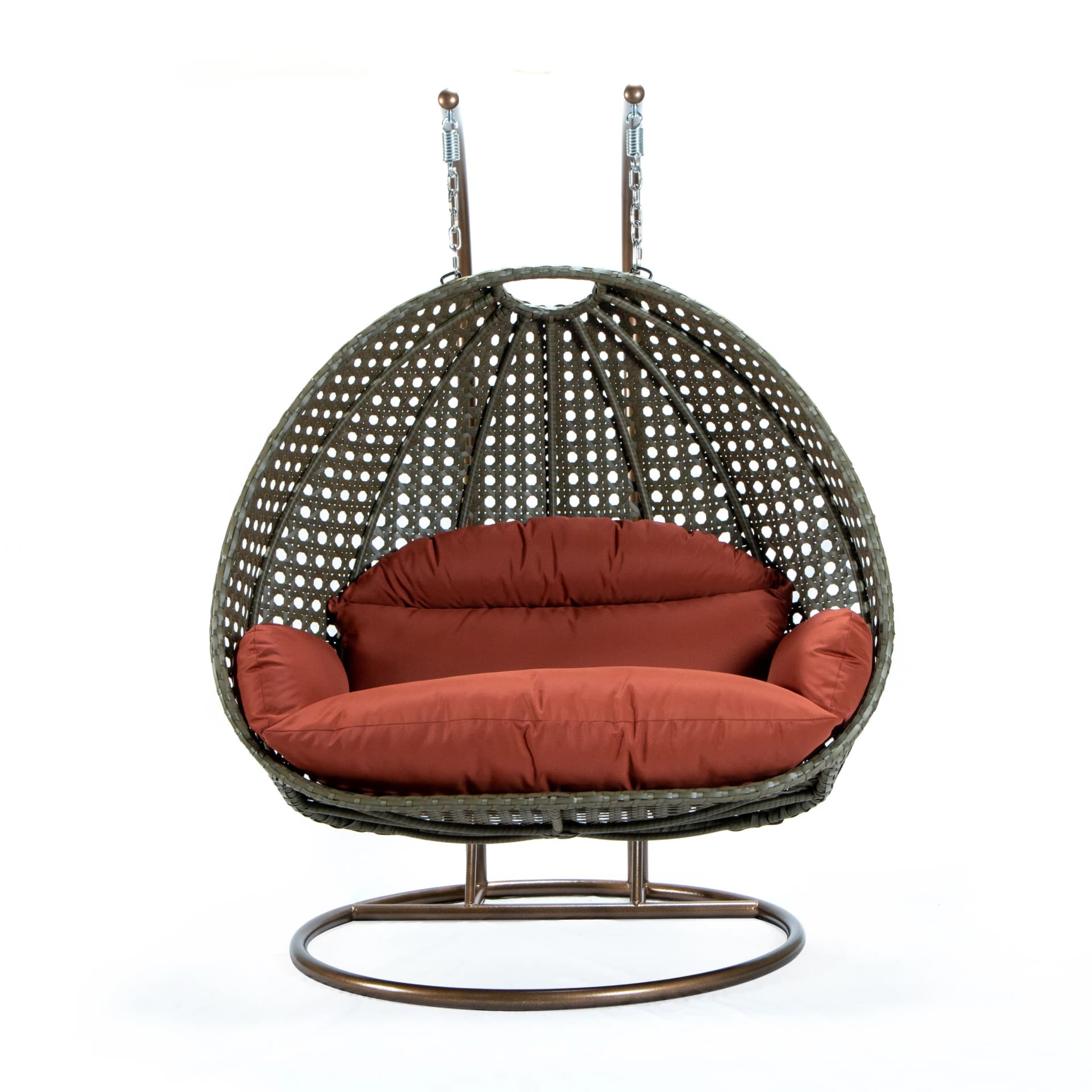 Bungalow Rose Samaira Double Egg Chair Swing Rattan Wicker 2-Seater Porch Swing with Stand for Outdoor & Indoor & Reviews | Wayfair - Image 1