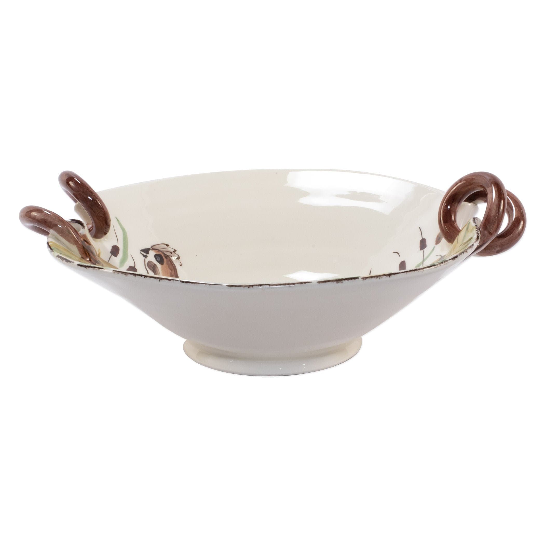 Wildlife Quail Scallop Bowl by VIETRI