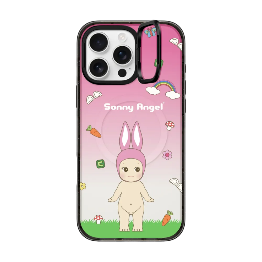 Impact Ring Stand iPhone 16 Pro Max Case MagSafe Compatible - World of Sonny Angel Case - Rabbit - Image 1
